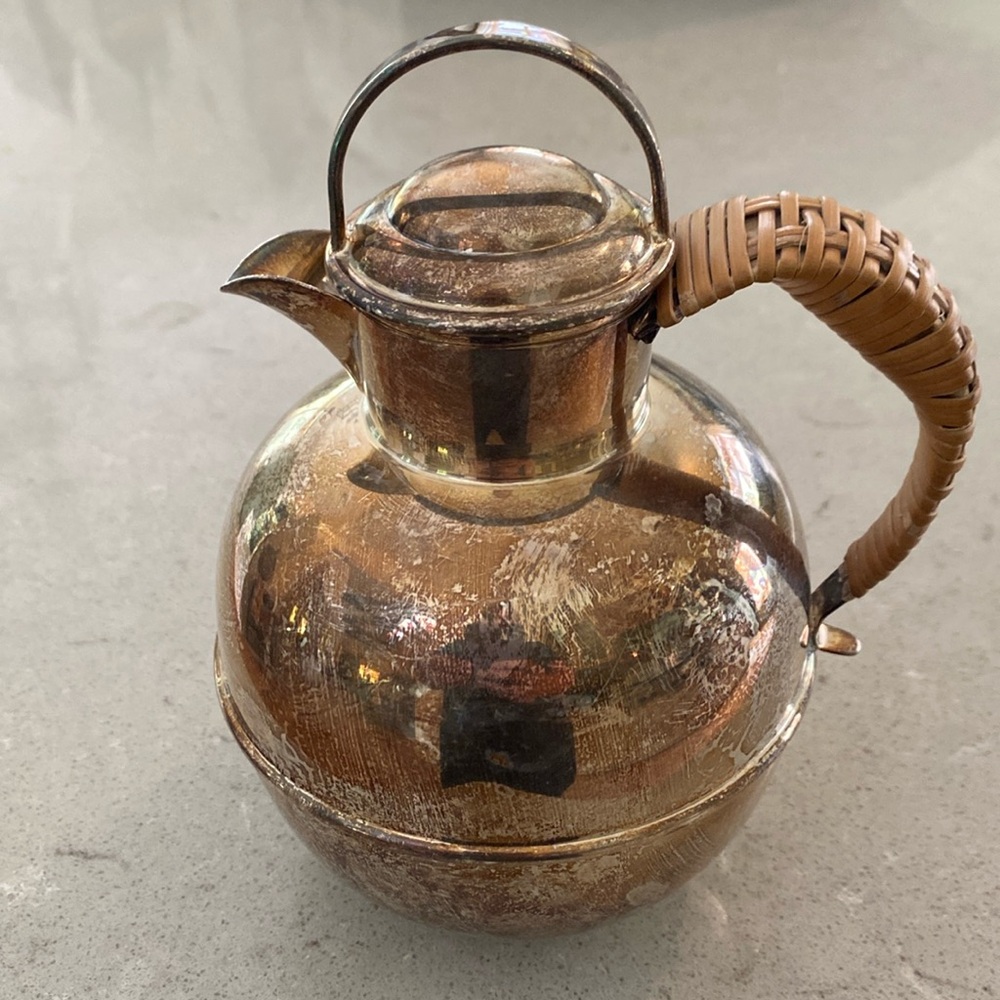 Sheffield silver plate tea pitcher